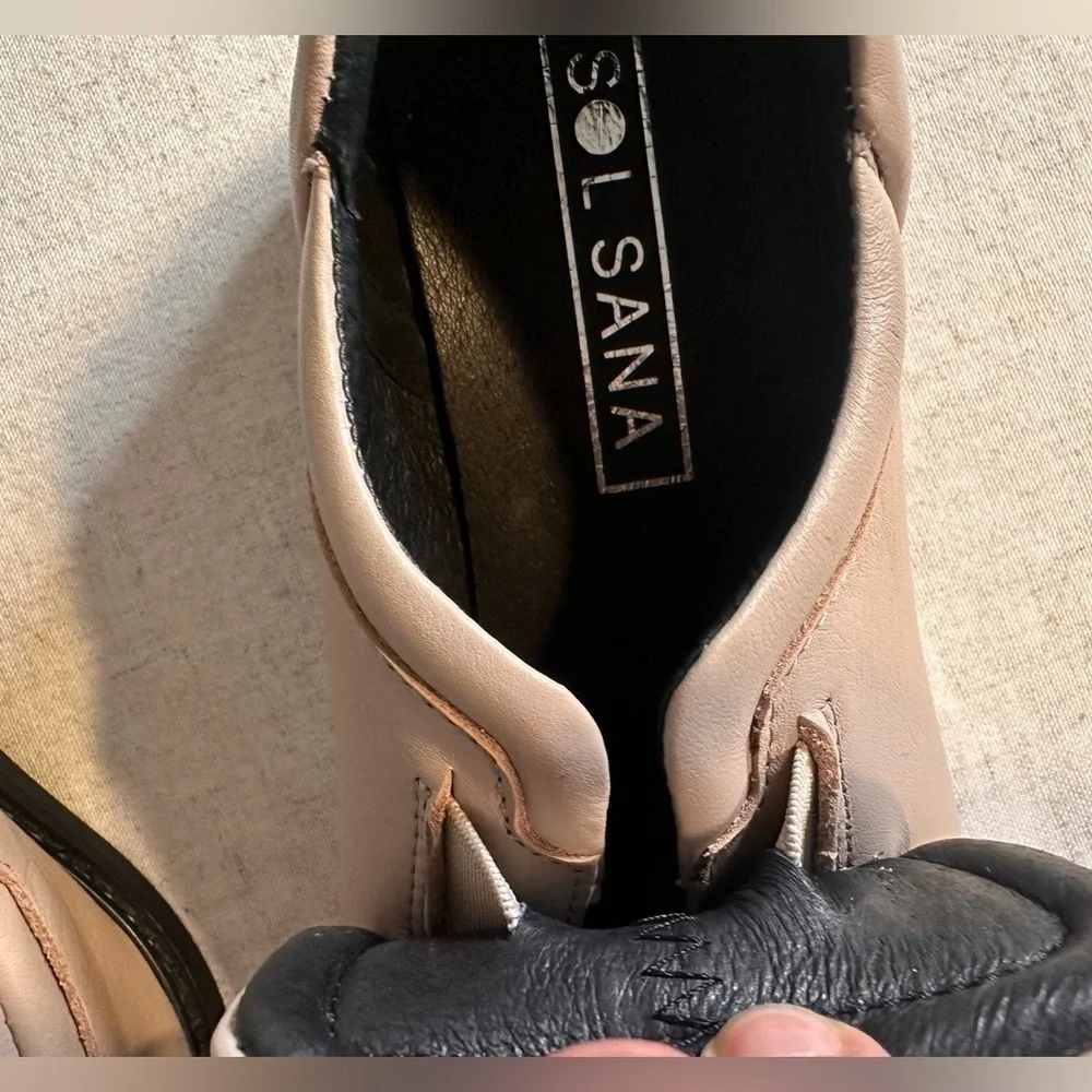 Sol Sana Nancy Loafers Cream Leather Studded Size 40